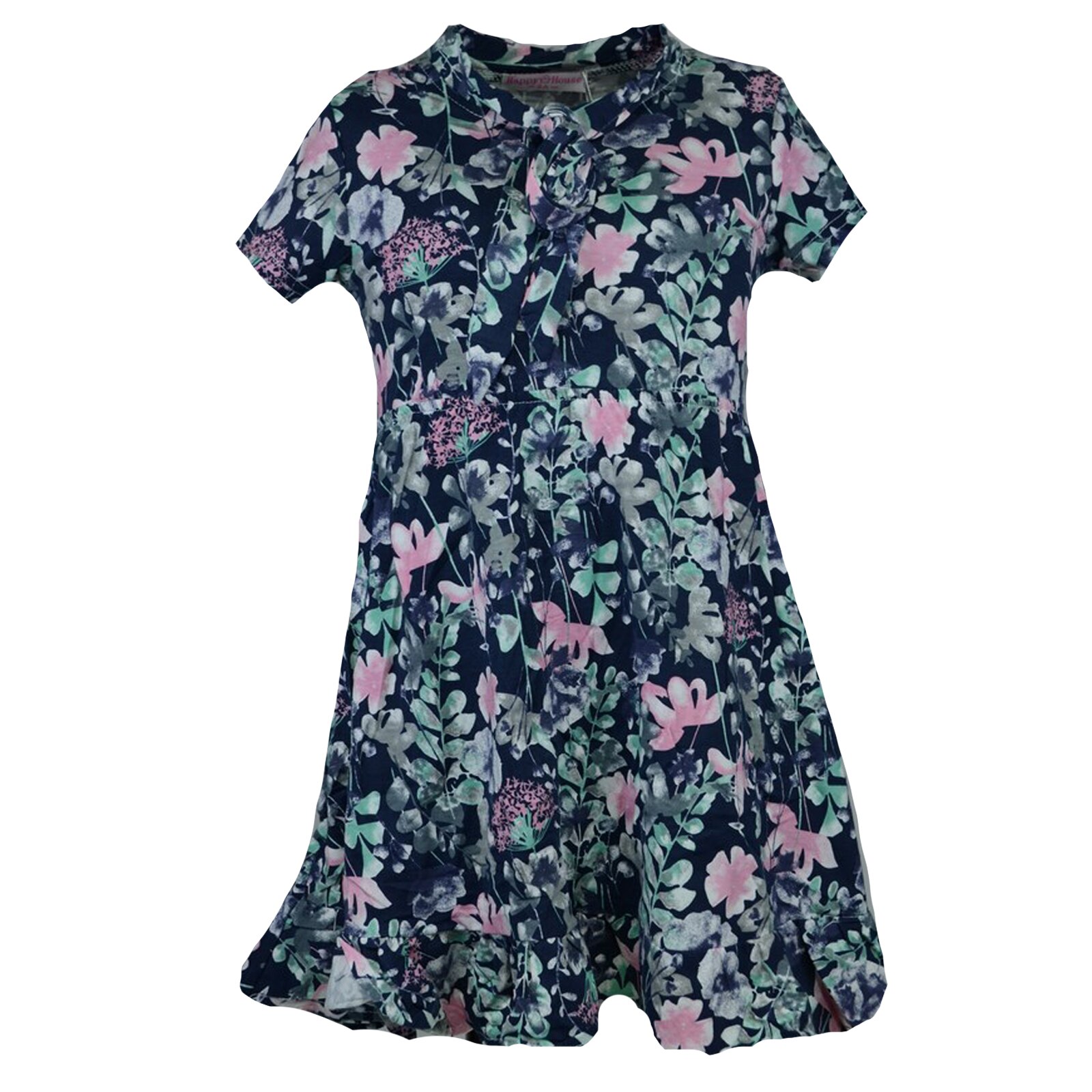 Rochie pentru fete Happy House CVC-1529-3, Bleumarin 128 cm
